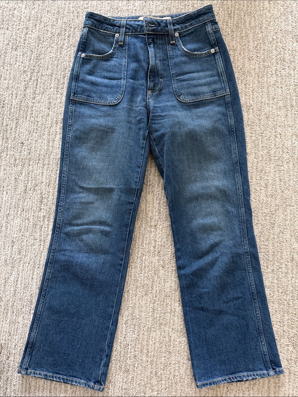 AMO  crop boot-Leg Blue Denim Jeans sz 26